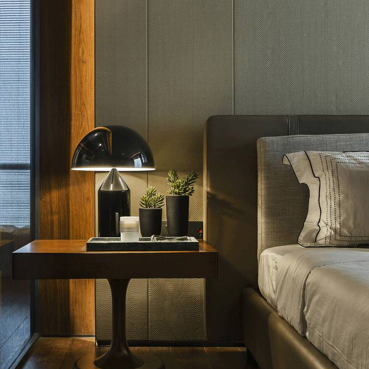 Lampe de table de style moderne 1 lampe de bureau à la lumière avec nuance en métal pour chambre à coucher