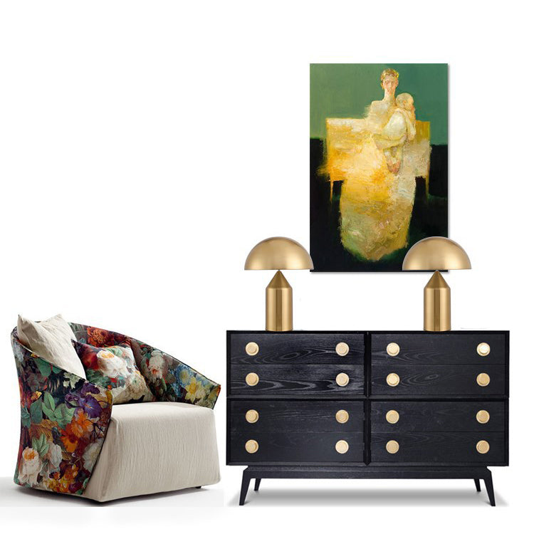 Lampe de table de style moderne 1 lampe de bureau à la lumière avec nuance en métal pour chambre à coucher