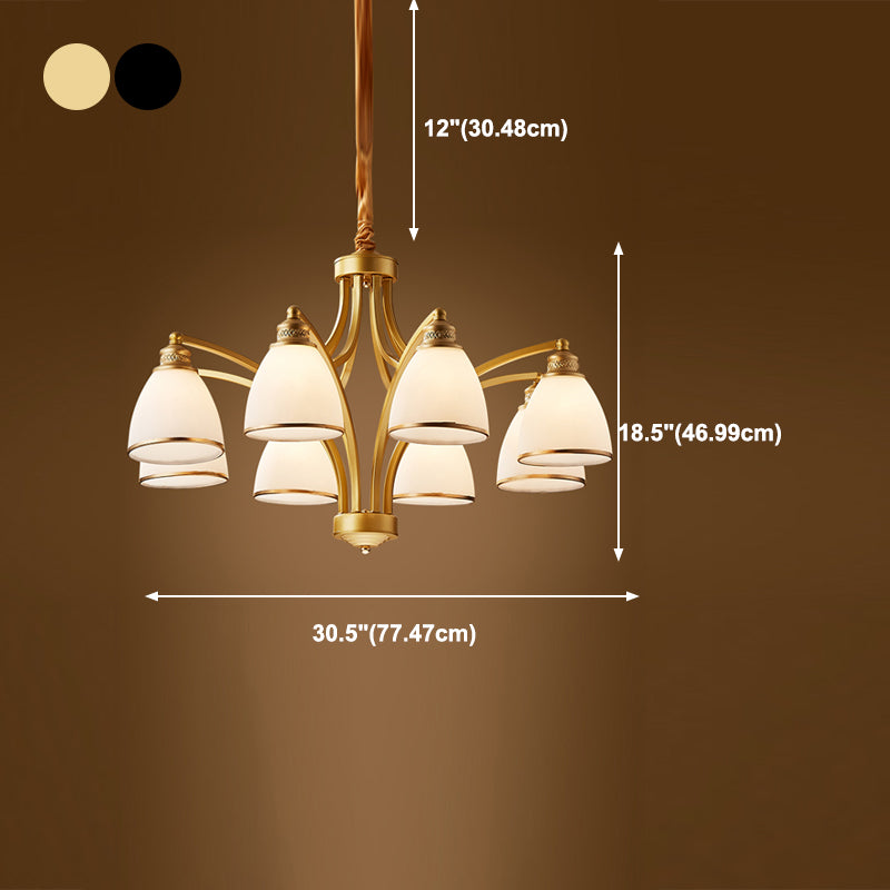 Lustres effilés industriels Lumières en verre pendant lustre en verre pour le salon