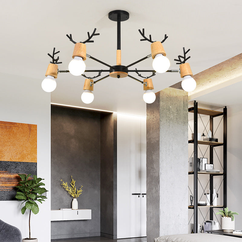 Modern Style Hanging Chandelier Metal Multi Light Hanging Lamp for Restaurant