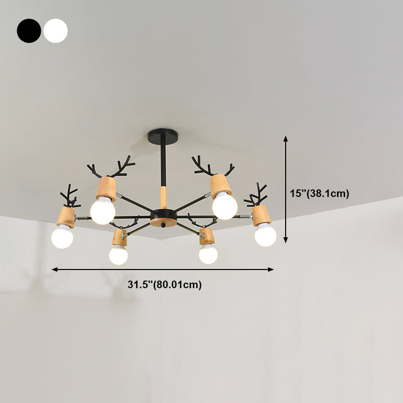 Lámpara de colgación de múltiples luces de metal colgante de estilo moderno para restaurante