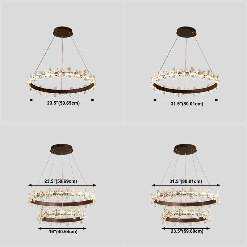 Lampe à lustre de lampe à lustre de Crystal Crystal Postmodern Lumière de luxe de luxe pour chambre