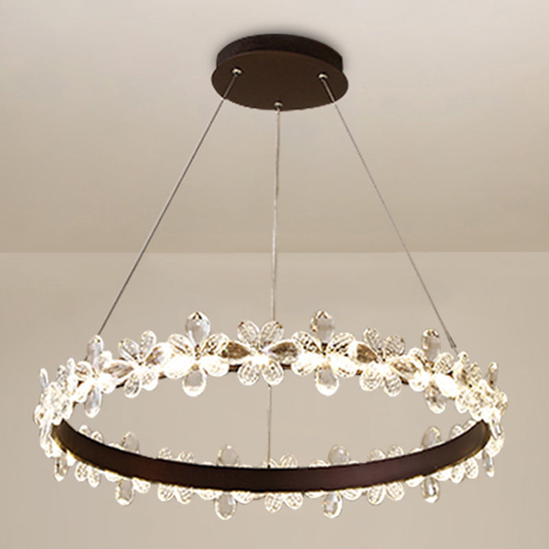 Postmodern Crystal Circle Circle Lámpara Luz de lujo Luz de lujo para dormitorio