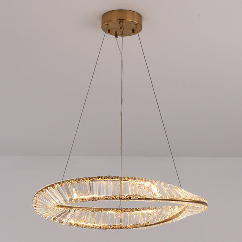 Cercle en acier inoxydable Circle de lustre LED LEDIER LEILLE POUR CHAMBRE