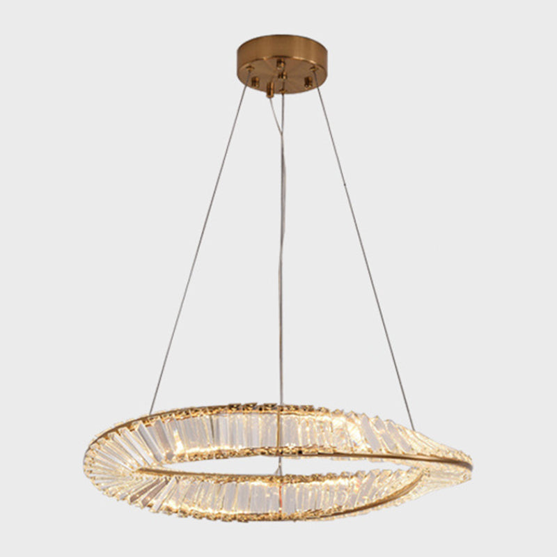 Cercle en acier inoxydable Circle de lustre LED LEDIER LEILLE POUR CHAMBRE