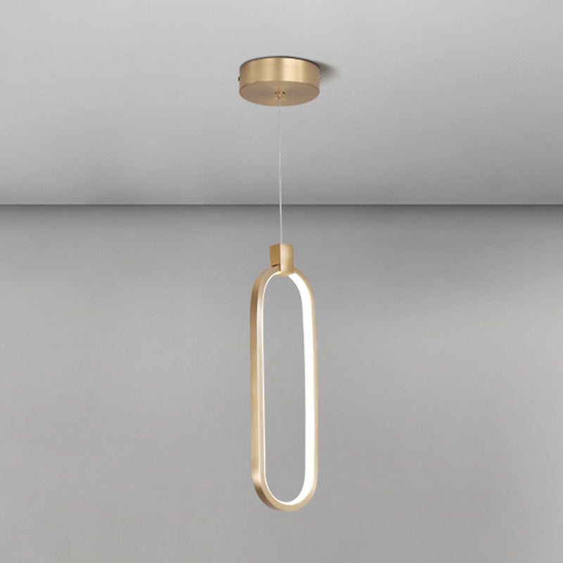 Modern Style Hanging Light Fixture Strip Shape Pendant Light with Silica Gel Shade