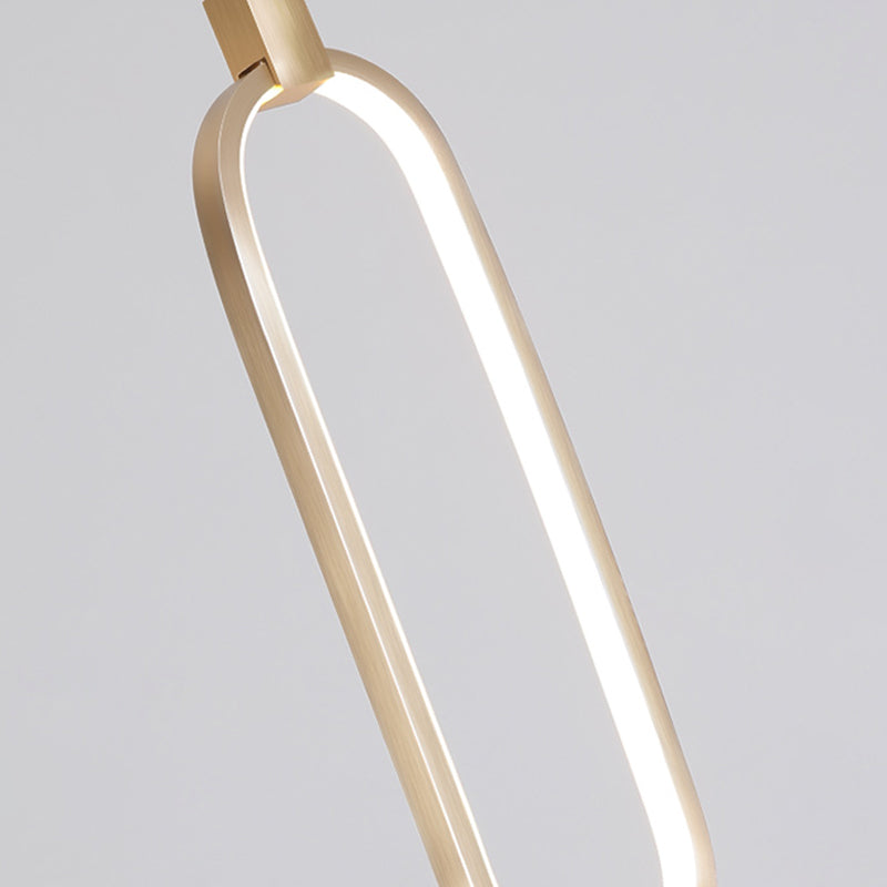 Modern Style Hanging Light Fixture Strip Shape Pendant Light with Silica Gel Shade