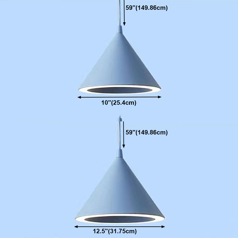 Contemporary Style Cone Pendant Lamp Metal 1 Light Hanging Pendant Light