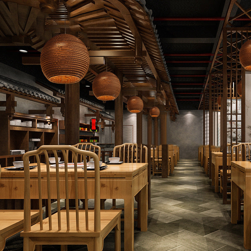 Southeast Asian Style Ceiling Light Honeycomb Cardboard Geometry Pendant Lamp for Bedroom