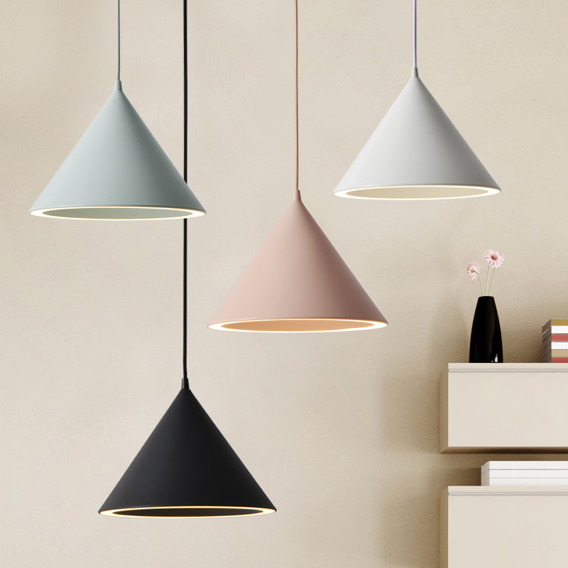 Macaron suspension de luminaire suspendu à 1 lumière avec une teinte en plastique pour le salon