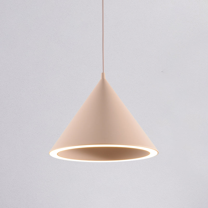 Macaron suspension de luminaire suspendu à 1 lumière avec une teinte en plastique pour le salon