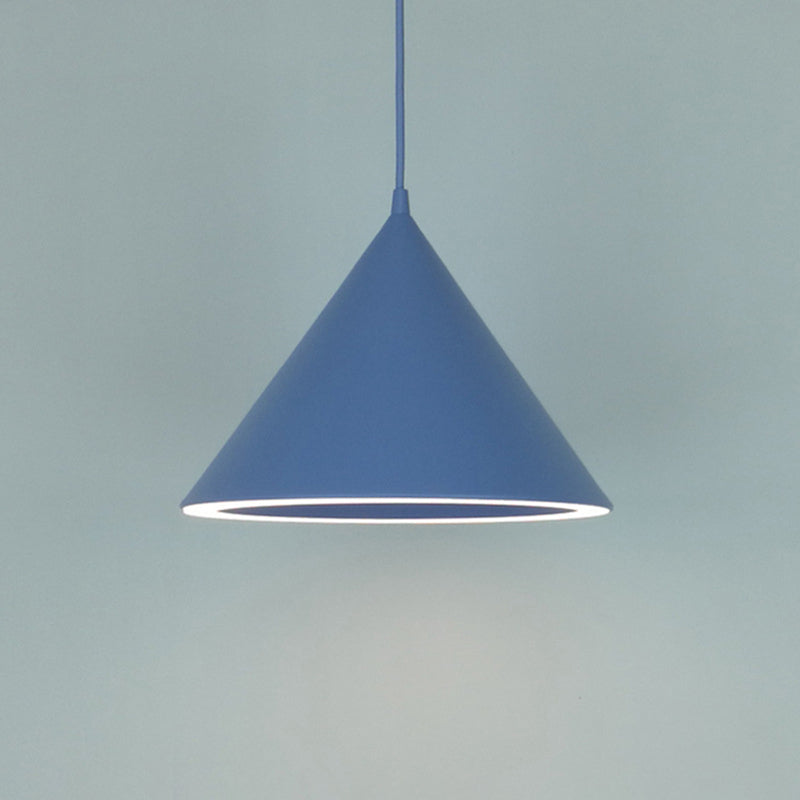 Macaron suspension de luminaire suspendu à 1 lumière avec une teinte en plastique pour le salon