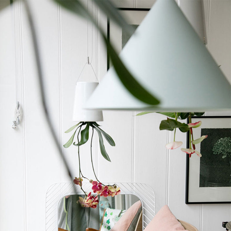 Macaron suspension de luminaire suspendu à 1 lumière avec une teinte en plastique pour le salon