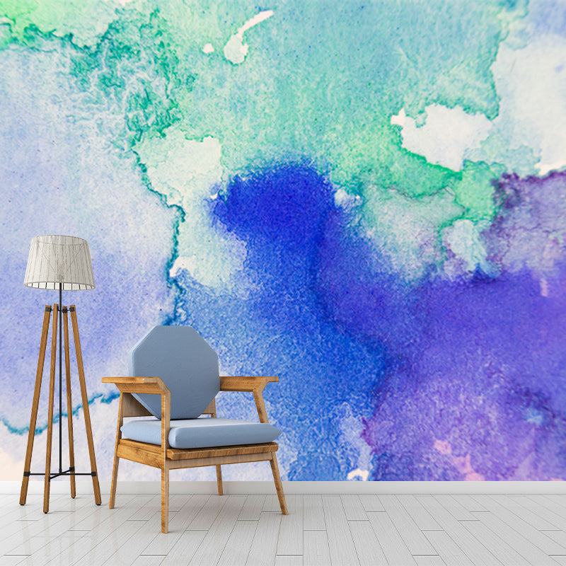 Photography Stain Resistant Wall Mural Wallpaper Watercolor Sitting Room Wall Mural