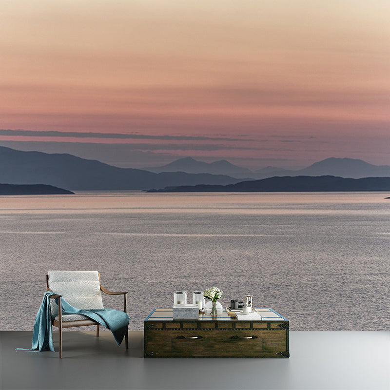 Modern Style Wall Mural Wallpaper Mountain Range Sitting Room Wall Mural