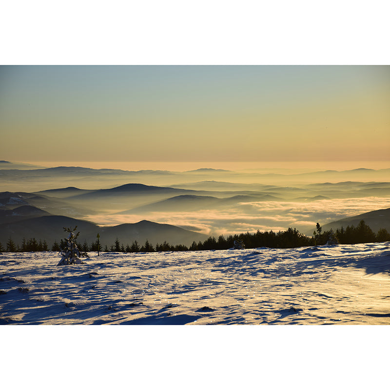 Modern Style Wall Mural Wallpaper Mountain Range Sitting Room Wall Mural