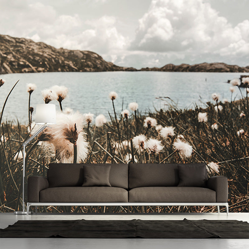 Modern Photography Mural Wallpaper Mountain Range Living Room Wall Mural