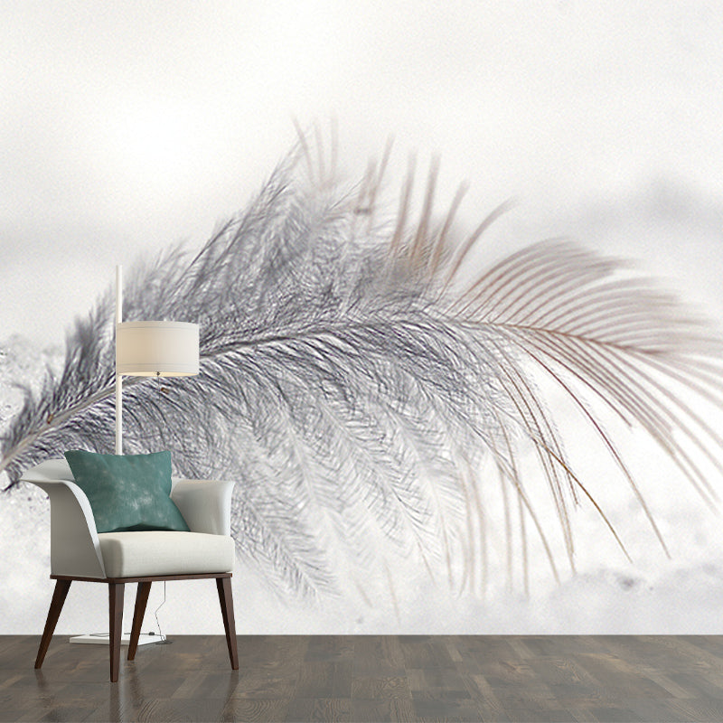 Photography Environment Friendly Mural Wallpaper Soft Feathers Bedroom Wall Mural