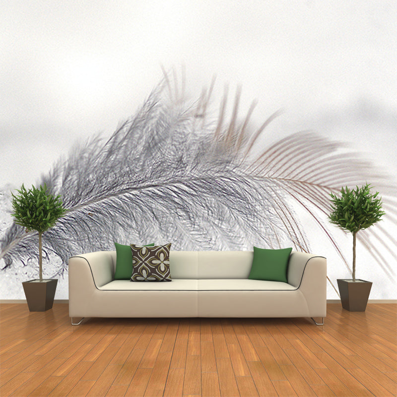 Photography Environment Friendly Mural Wallpaper Soft Feathers Bedroom Wall Mural