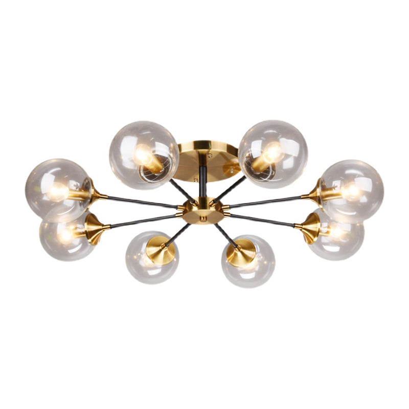 Eigentijdse bol spoeling licht armatuur glas spoelbevestiging plafondlicht in goud