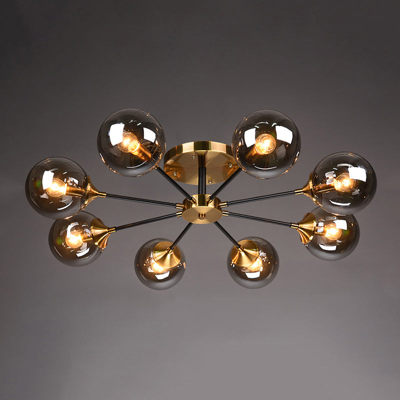 Eigentijdse bol spoeling licht armatuur glas spoelbevestiging plafondlicht in goud