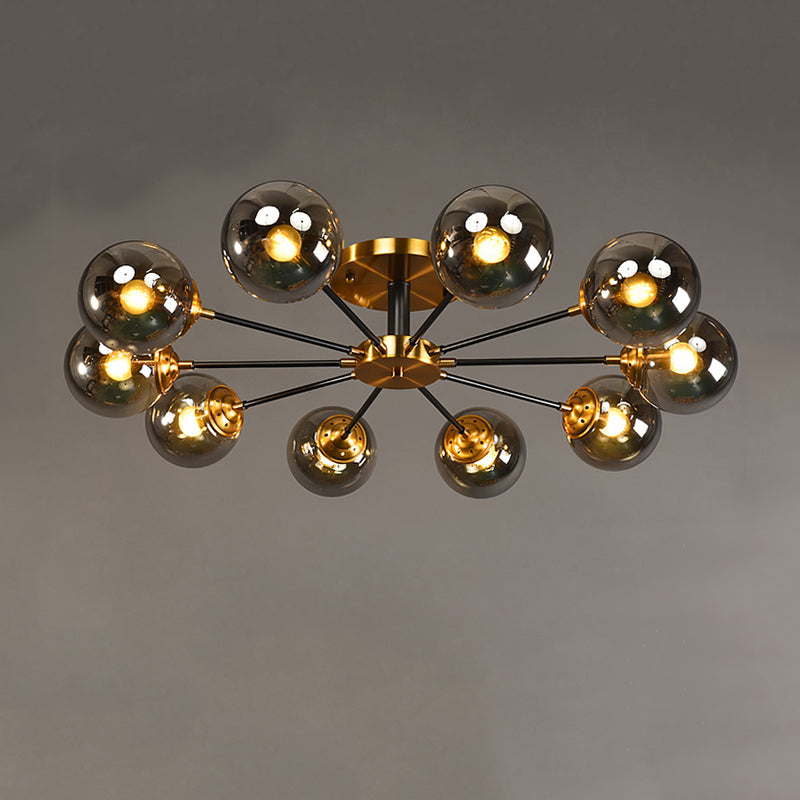 Eigentijdse bol spoeling licht armatuur glas spoelbevestiging plafondlicht in goud