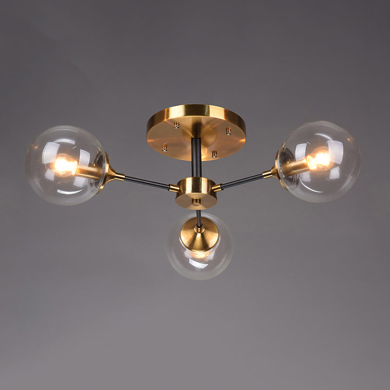 Eigentijdse bol spoeling licht armatuur glas spoelbevestiging plafondlicht in goud