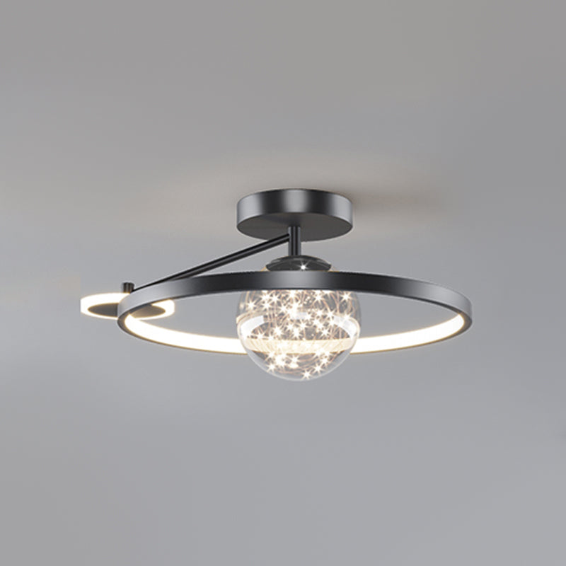 Lámpara moderna de la esfera de la esfera metal 3 luz de techo de montaje de altura de luz