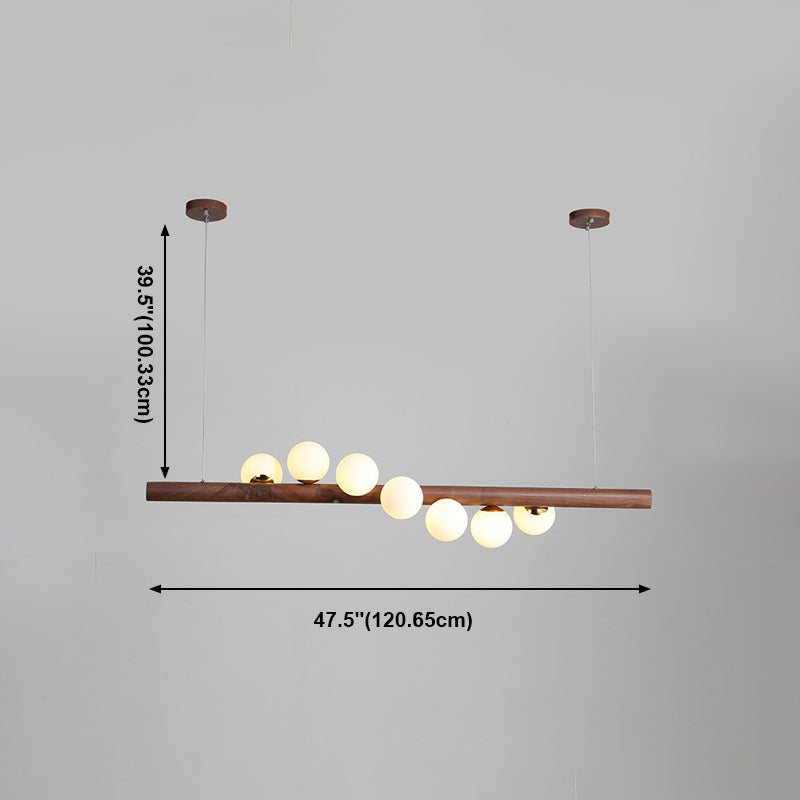 Moderne Stil sphärische Insel Lichter Holz große Küchenheize Leuchten
