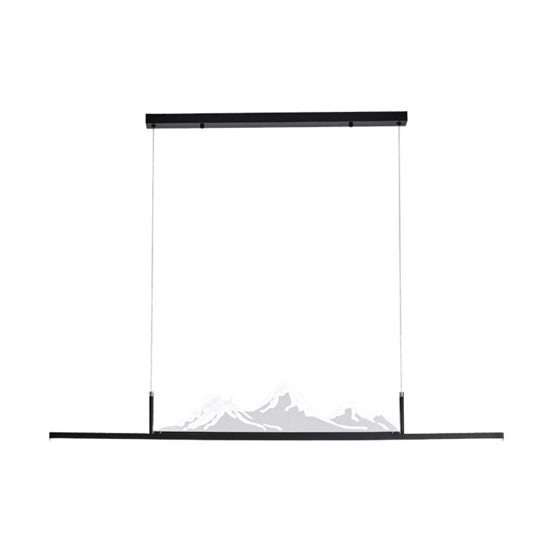 Moderne Anhängerbeleuchtung für Kücheninsel Linearinsel Anhänger Leuchtmetall 1 Licht