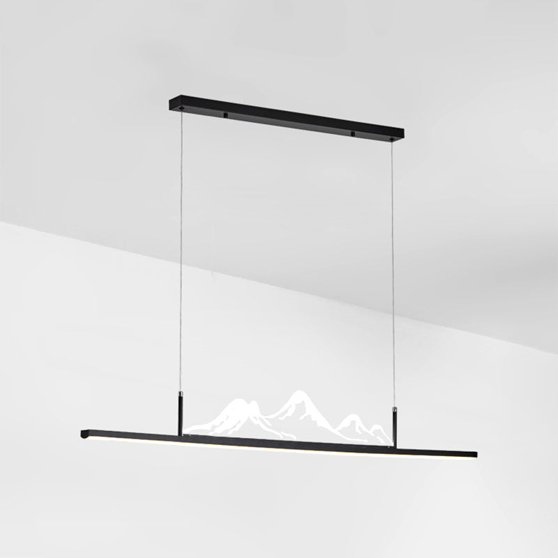 Moderne Anhängerbeleuchtung für Kücheninsel Linearinsel Anhänger Leuchtmetall 1 Licht