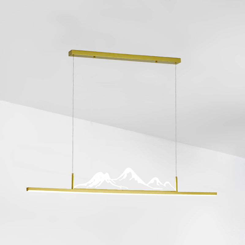 Moderne Anhängerbeleuchtung für Kücheninsel Linearinsel Anhänger Leuchtmetall 1 Licht