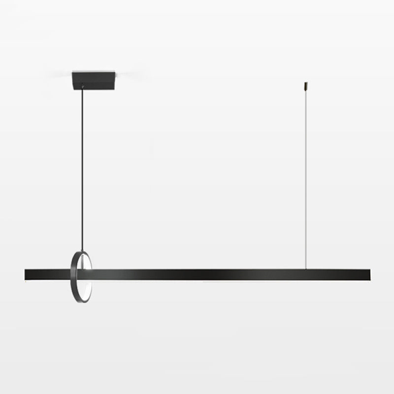 Lineare Form Island Lichter zeitgenössischer Stil Metal 2 Light Island Lighting