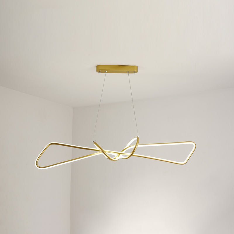 Moderner Stil Linearer Form Island Lichter Metal Island Beleuchtung für Esszimmer