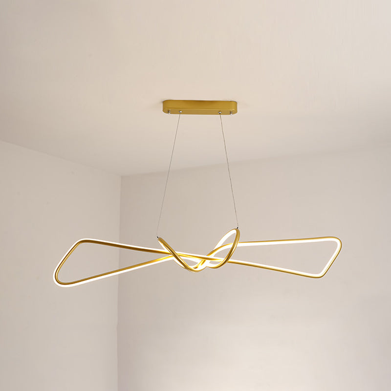 Moderner Stil Linearer Form Island Lichter Metal Island Beleuchtung für Esszimmer