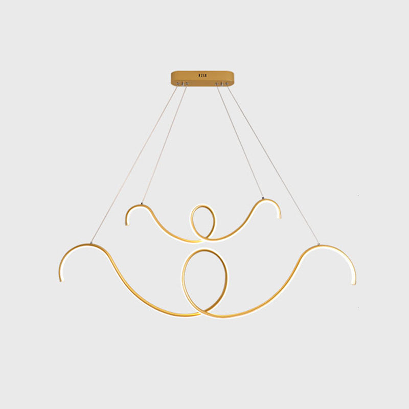 Moderner Stil Linearer Form Island Lichter Metal Island Beleuchtung für Esszimmer