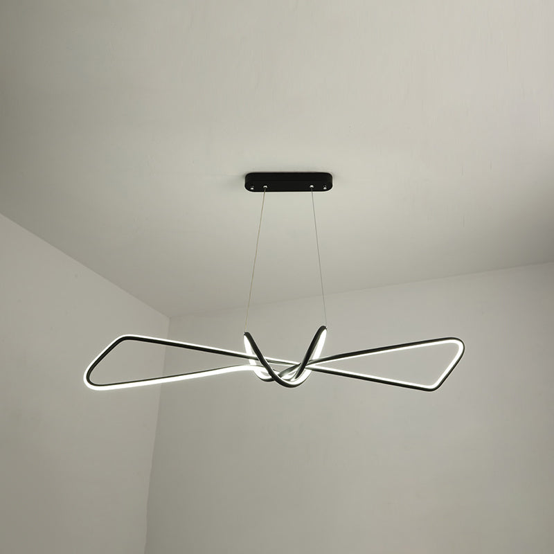 Moderner Stil Linearer Form Island Lichter Metal Island Beleuchtung für Esszimmer