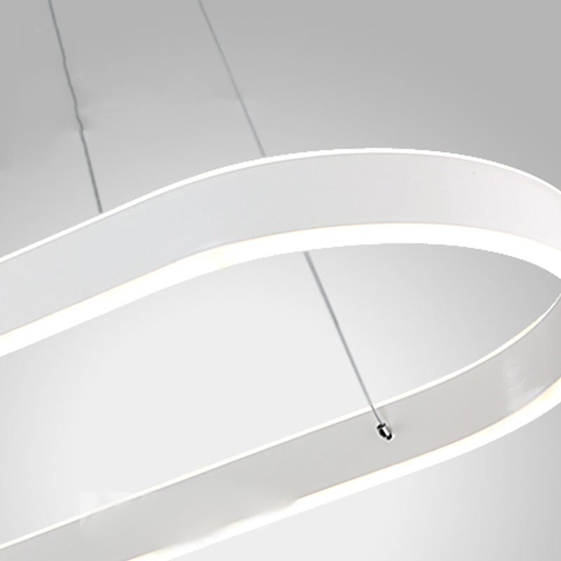 Modern Style Linear Shape Island Lighting Ideas Metal 2 Light Island Pendants in White