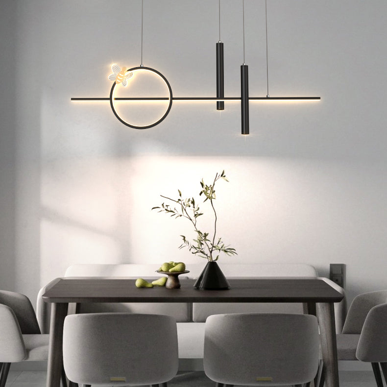 Contemporary Style Linear Island Lighting Metal Island Lighting Fixtures