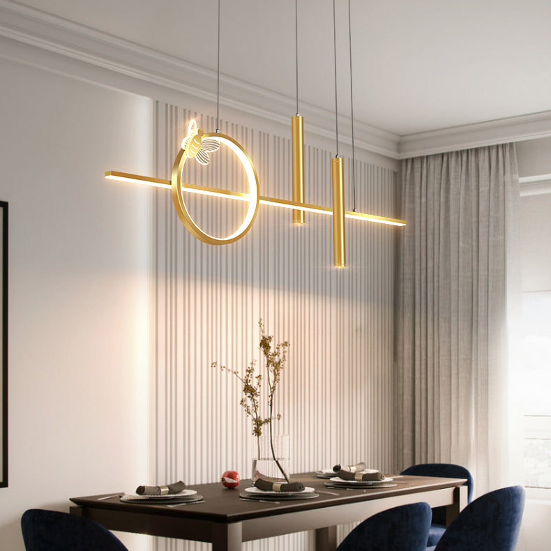 Contemporary Style Linear Island Lighting Metal Island Lighting Fixtures