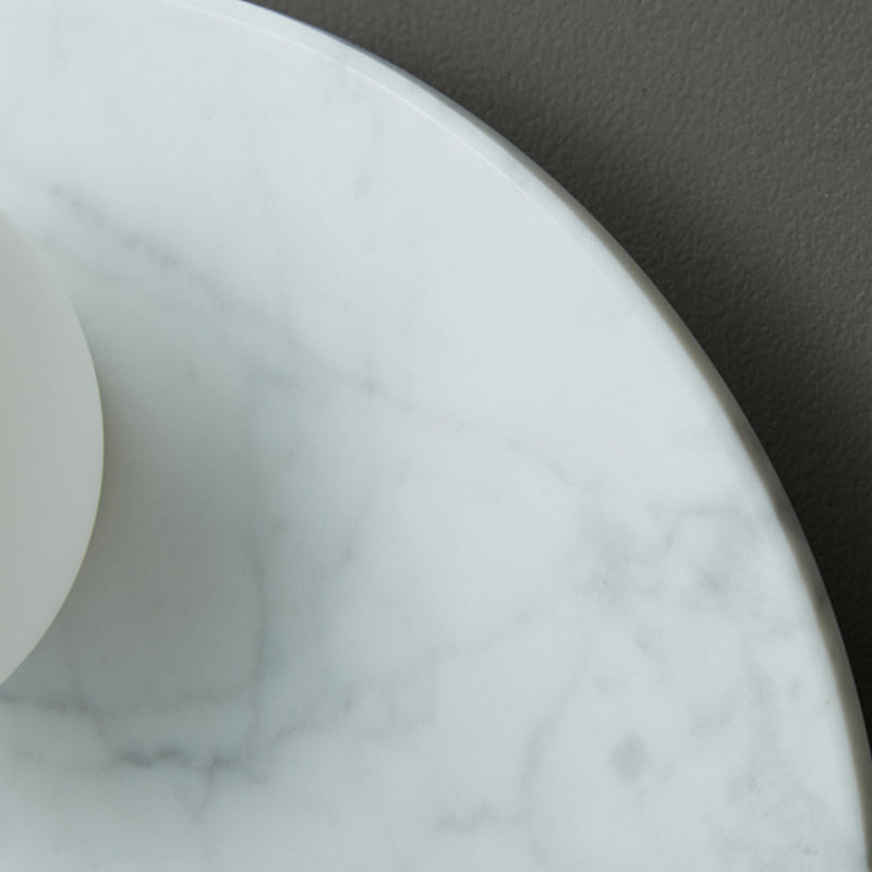 Nordic Style Marble Wall Light Geometric 1 Light Wall Sconce with Glass for Bedroom