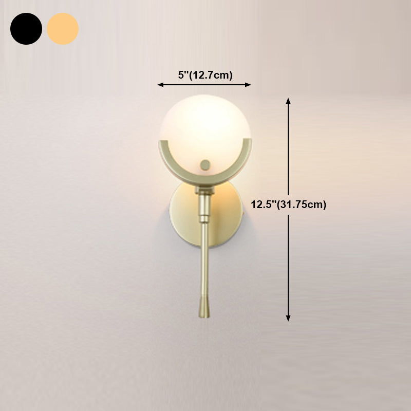 Nordische Metallwand leichte runde Form 5 "breite Wandleuchten mit Glimmer für Wohnzimmer