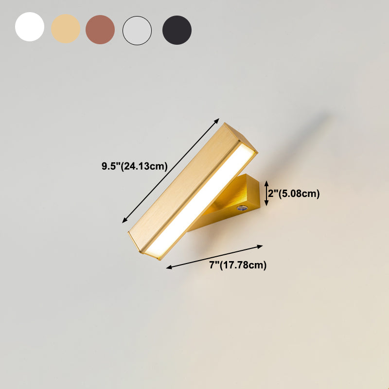 Square Shape Metal Wall Light Modern 1-Light Wall Mounted Light Fixture