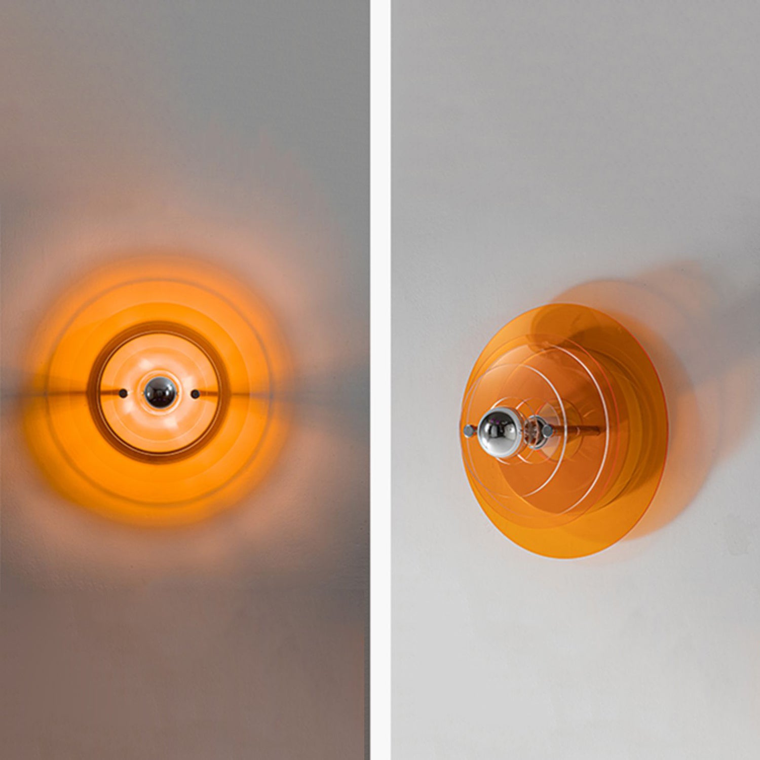 Multi-Layer Wall Sconce Lamp Nordic Acrylic 1-Light Bedroom Wall Light Fixture