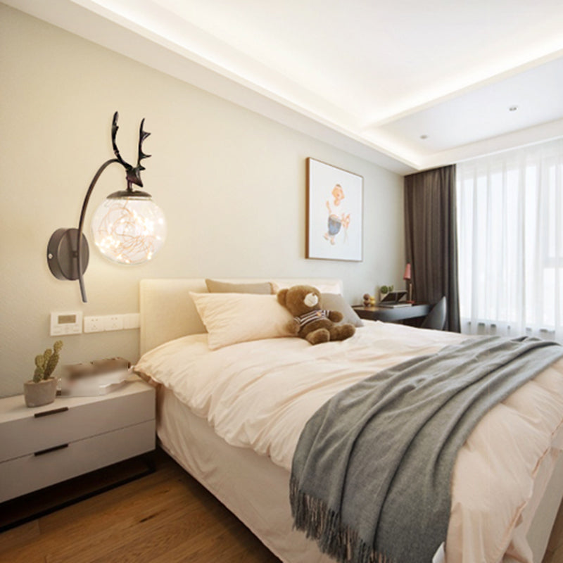 Glaskugelform Wand Licht moderne 1-Licht-Wandmontageleuchte