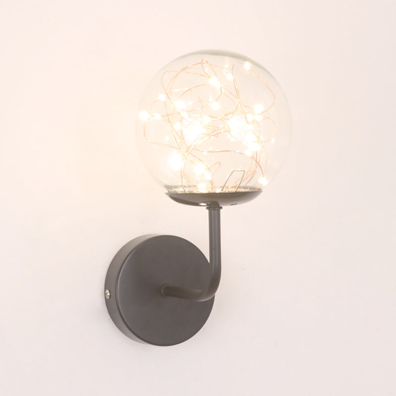 Glaskugelform Wand Licht moderne 1-Licht-Wandmontageleuchte
