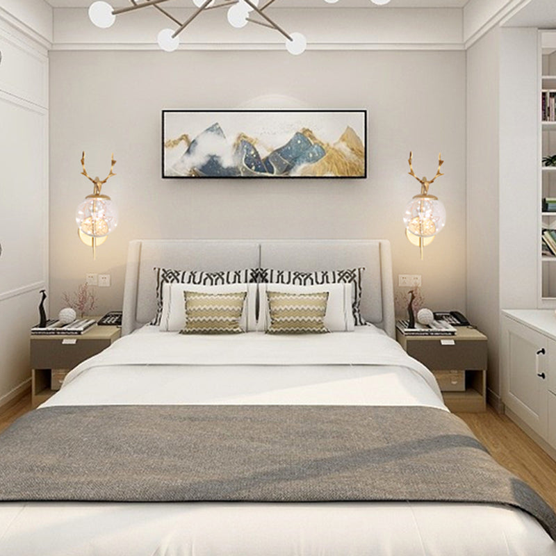 Glaskugelform Wand Licht moderne 1-Licht-Wandmontageleuchte