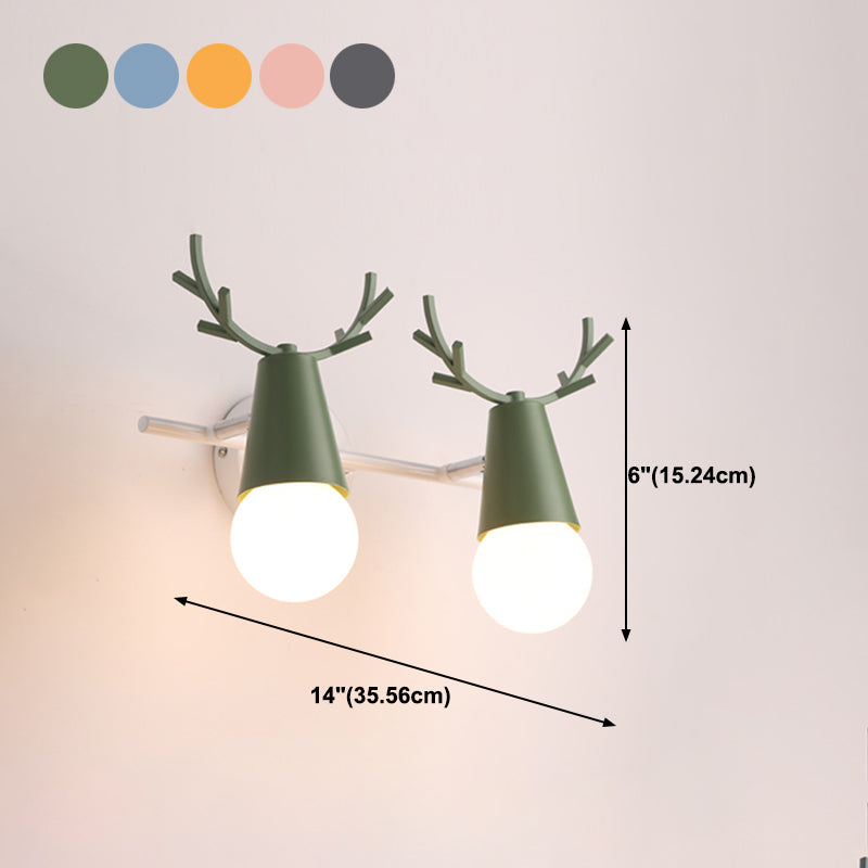 Wall Mount Light Fixture Nordic Metal Kids Bedroom Wall Mount Light