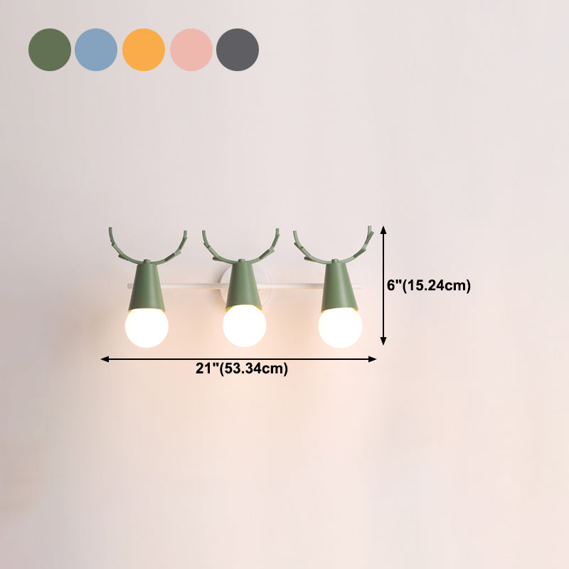 Wall Mount Light Fixture Nordic Metal Kids Bedroom Wall Mount Light