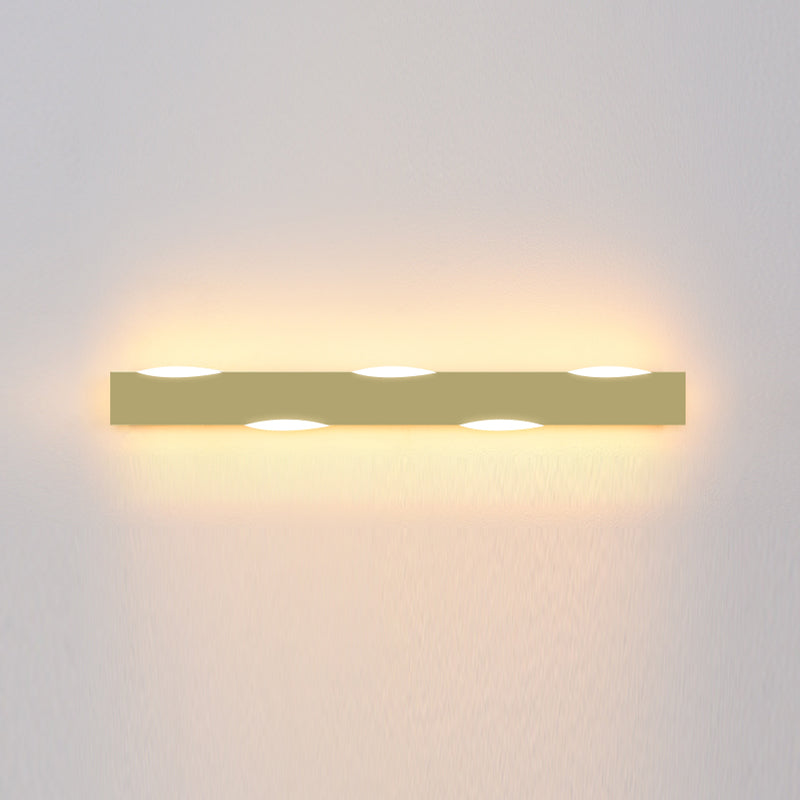 Forma de forma lineal Iluminación de pared de metal Estilo moderno 1 Luz de la pared de luz Luz de la pared de la luz.